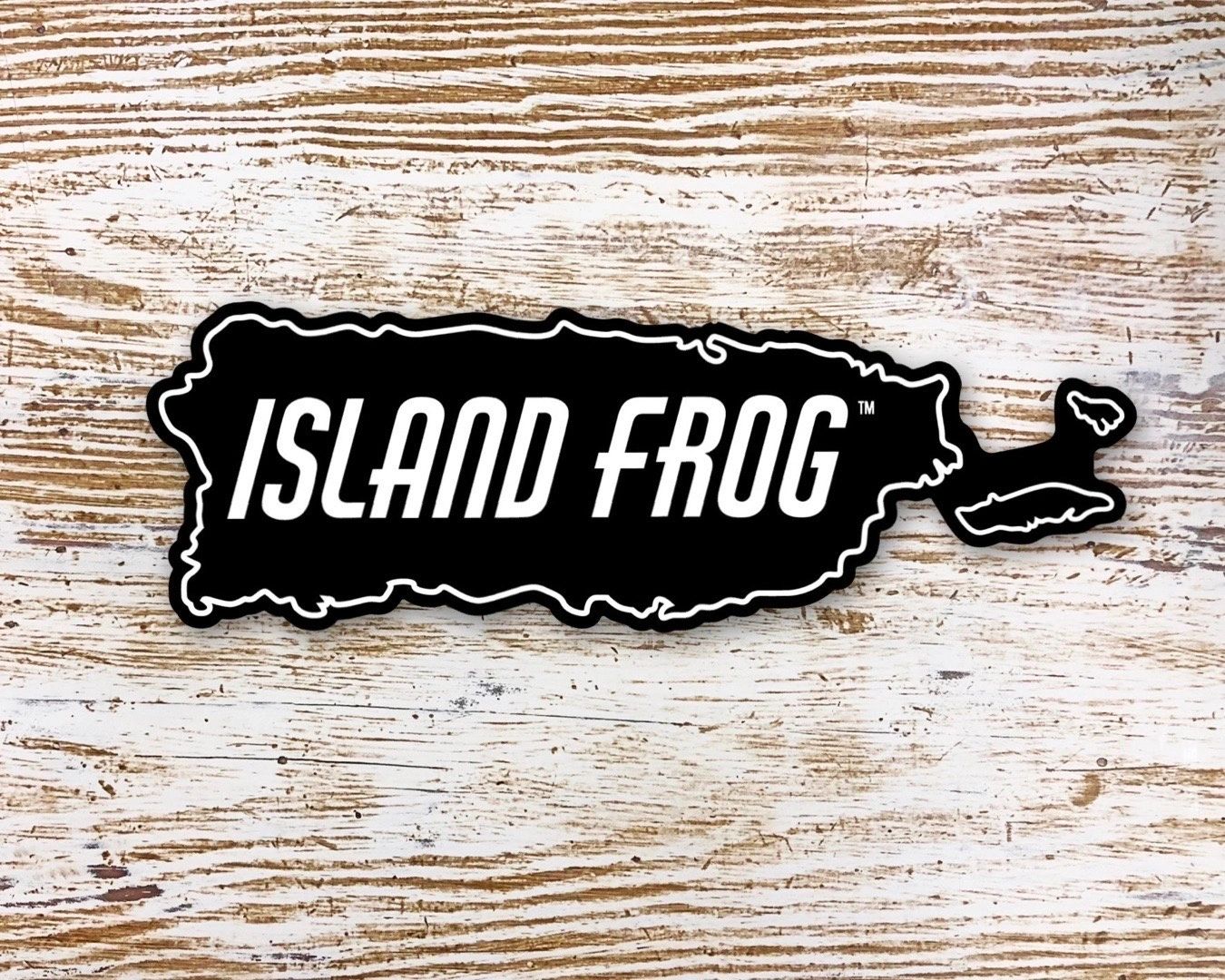 Swag Island Frog 7.5" Island Sticker - Black