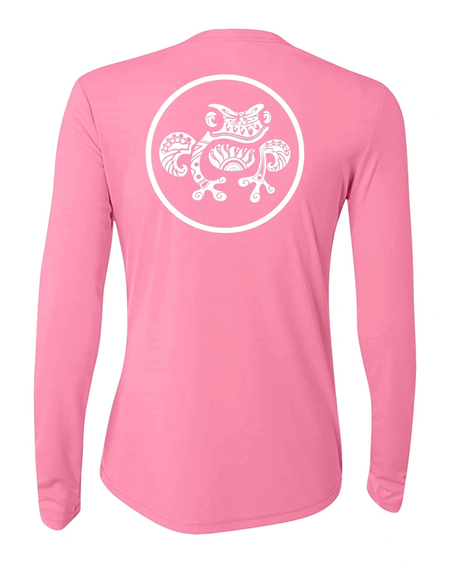Island Frog Womens Long Sleeve 44+ UPF Performance Shirt - Pink