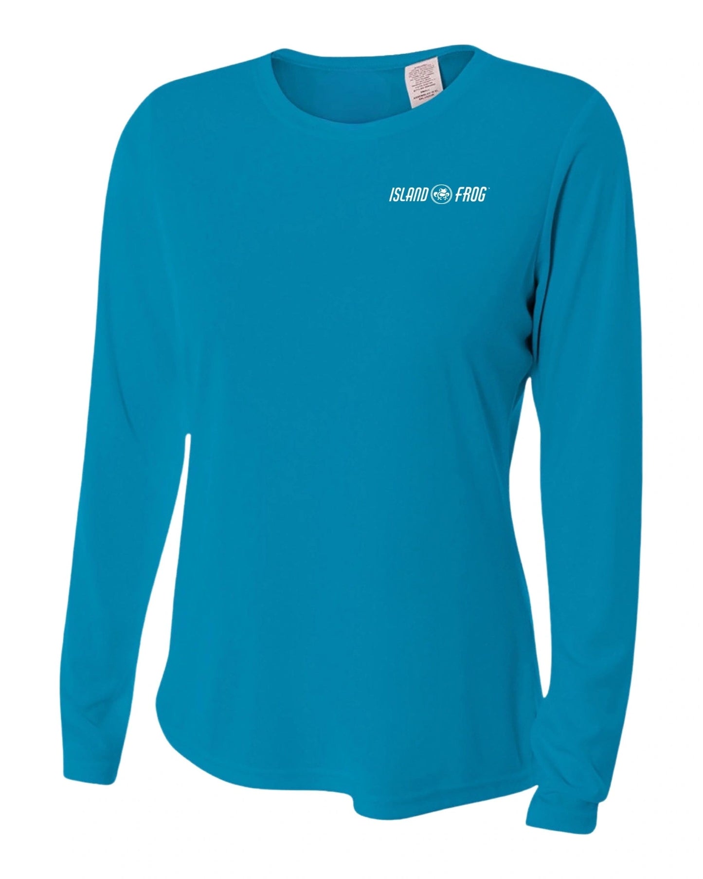 Island Frog Womens Long Sleeve 44+ UPF Performance Shirt - Electric Blue