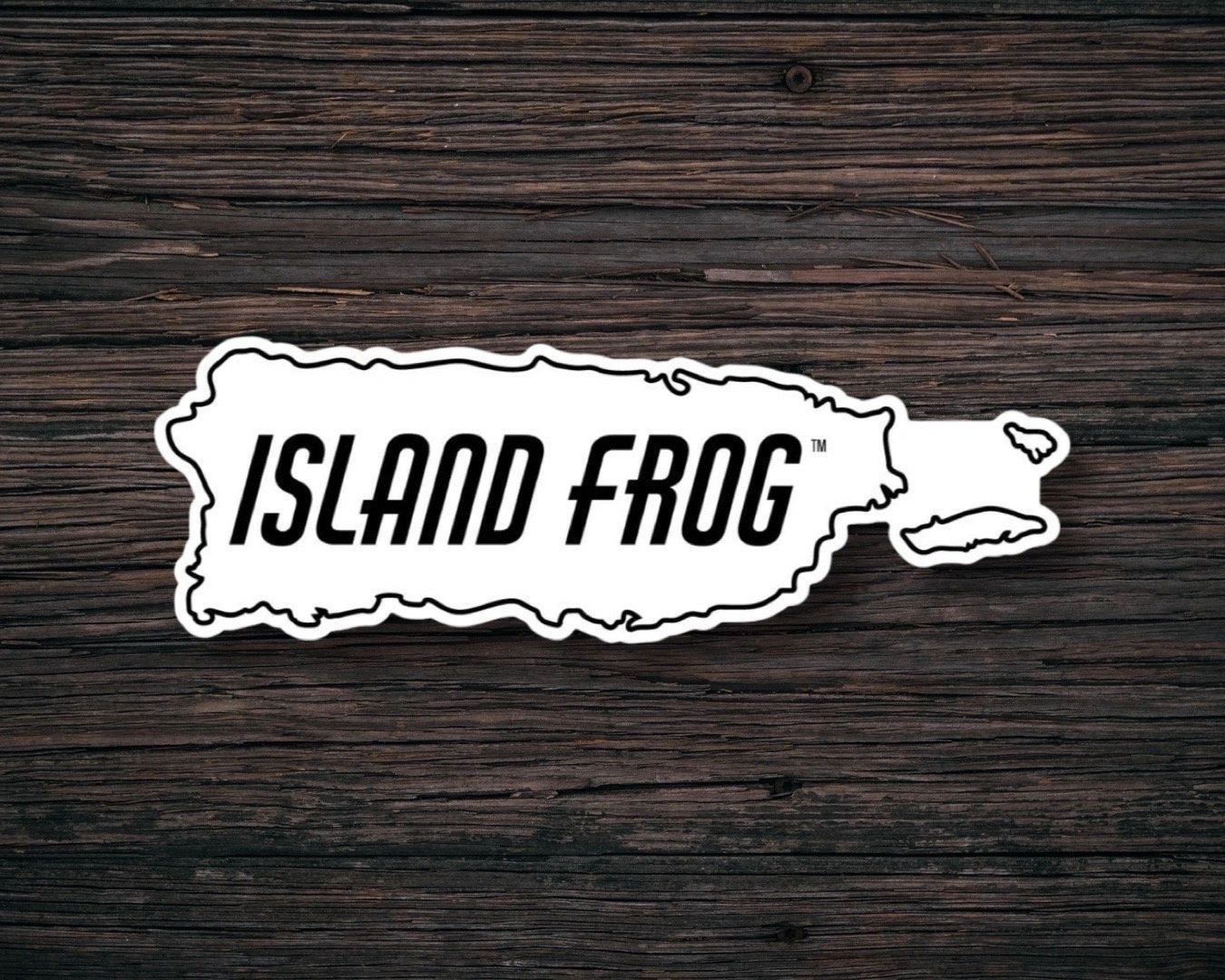 Swag Island Frog 7.5" Island Sticker - White