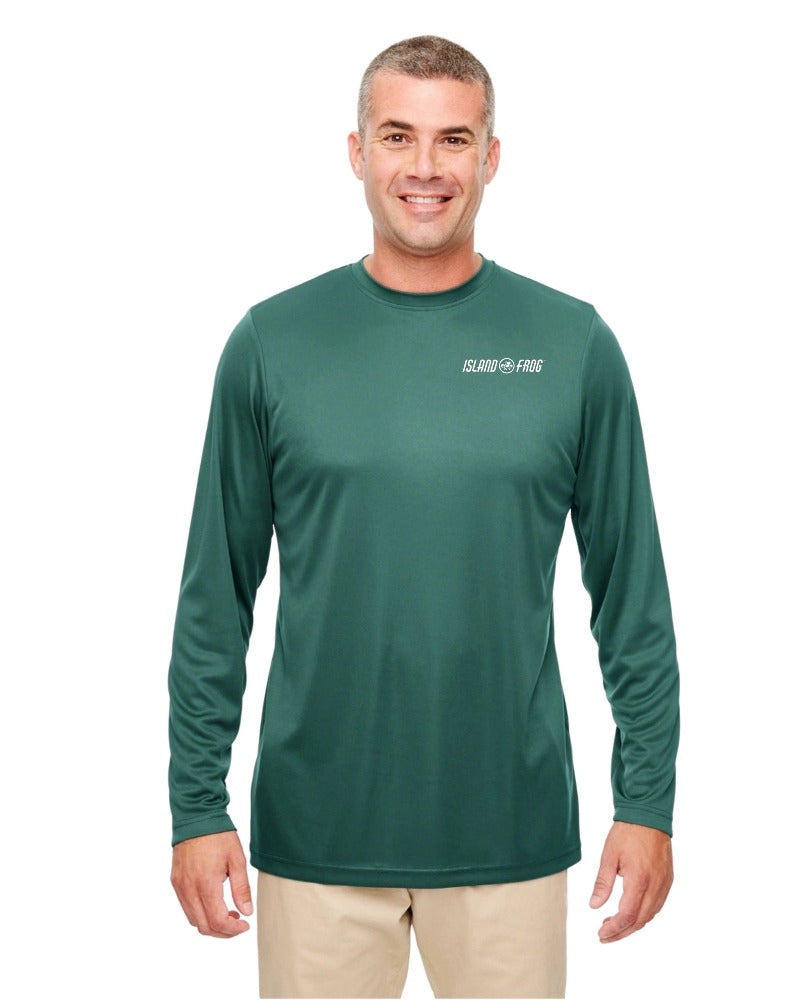 Island Frog UV Protection Cool & Dry Long-Sleeve - Classic Back - Forest Green