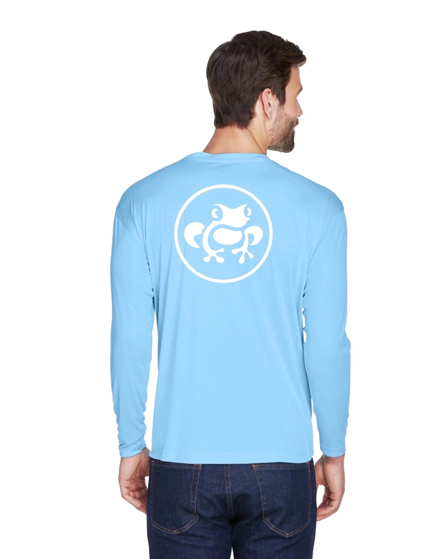 Island Frog UV Protection Cool & Dry Long-Sleeve - Classic Back - Sky Blue