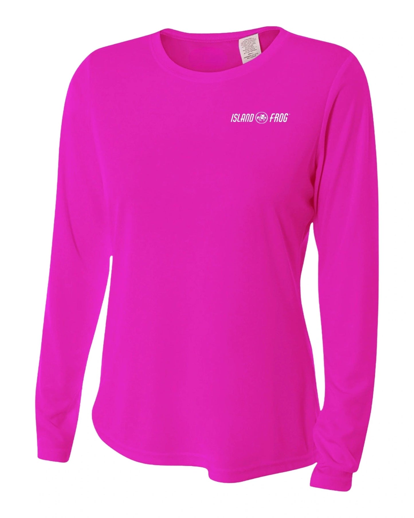 Island Frog Womens Long Sleeve 44+ UPF Performance Shirt - Fuchsia