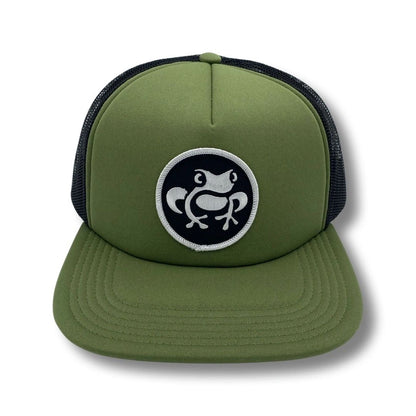 Island Frog Foam Snapback - Olive Green / Black