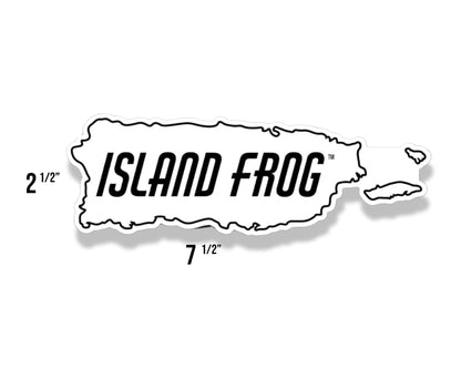 Swag Island Frog 7.5" Island Sticker - White