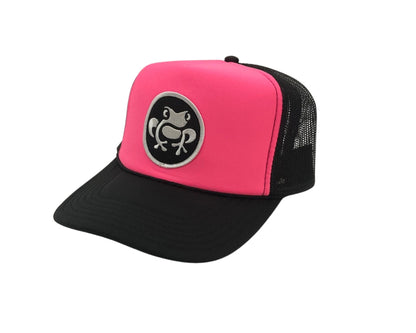 Island Frog Foam Snapback - Black/HotPink/Black