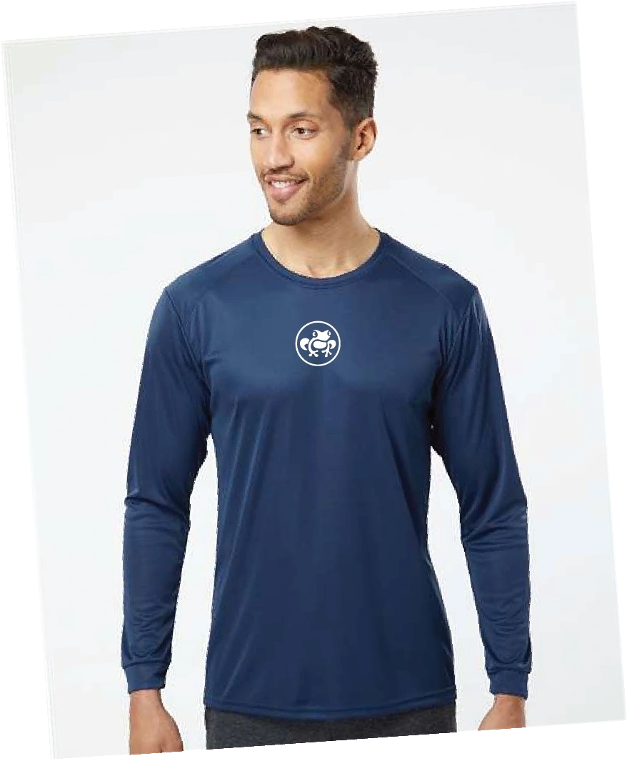 Island Frog UV Cool & Dry Protection Long Sleeve - Front Frog - Navy