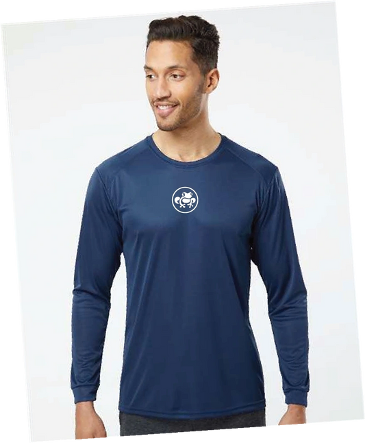 Island Frog UV Cool & Dry Protection Long Sleeve - Front Frog - Navy