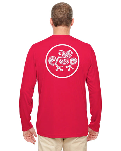 Island Frog UV Protection Cool & Dry Long Sleeve - Inked Frog- Red