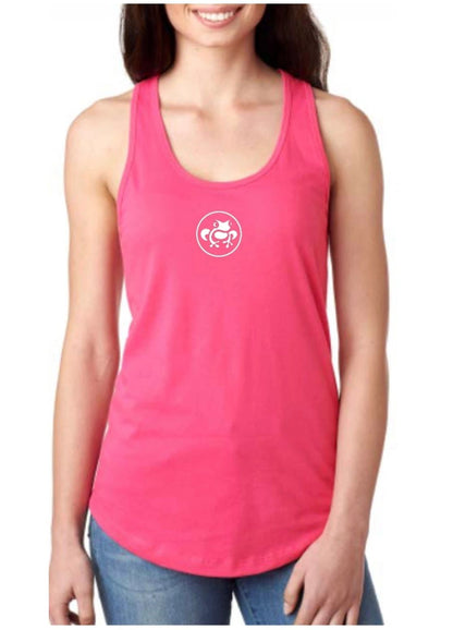 Island Frog Tank Top - Women's Racerback Hot Pink