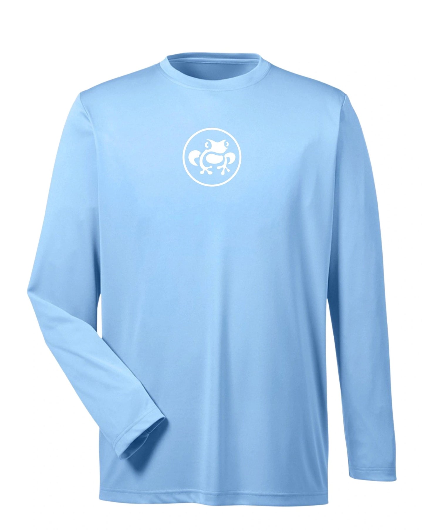 Island Frog UV Protection Cool & Dry Long Sleeve - Front Frog -Columbia Blue