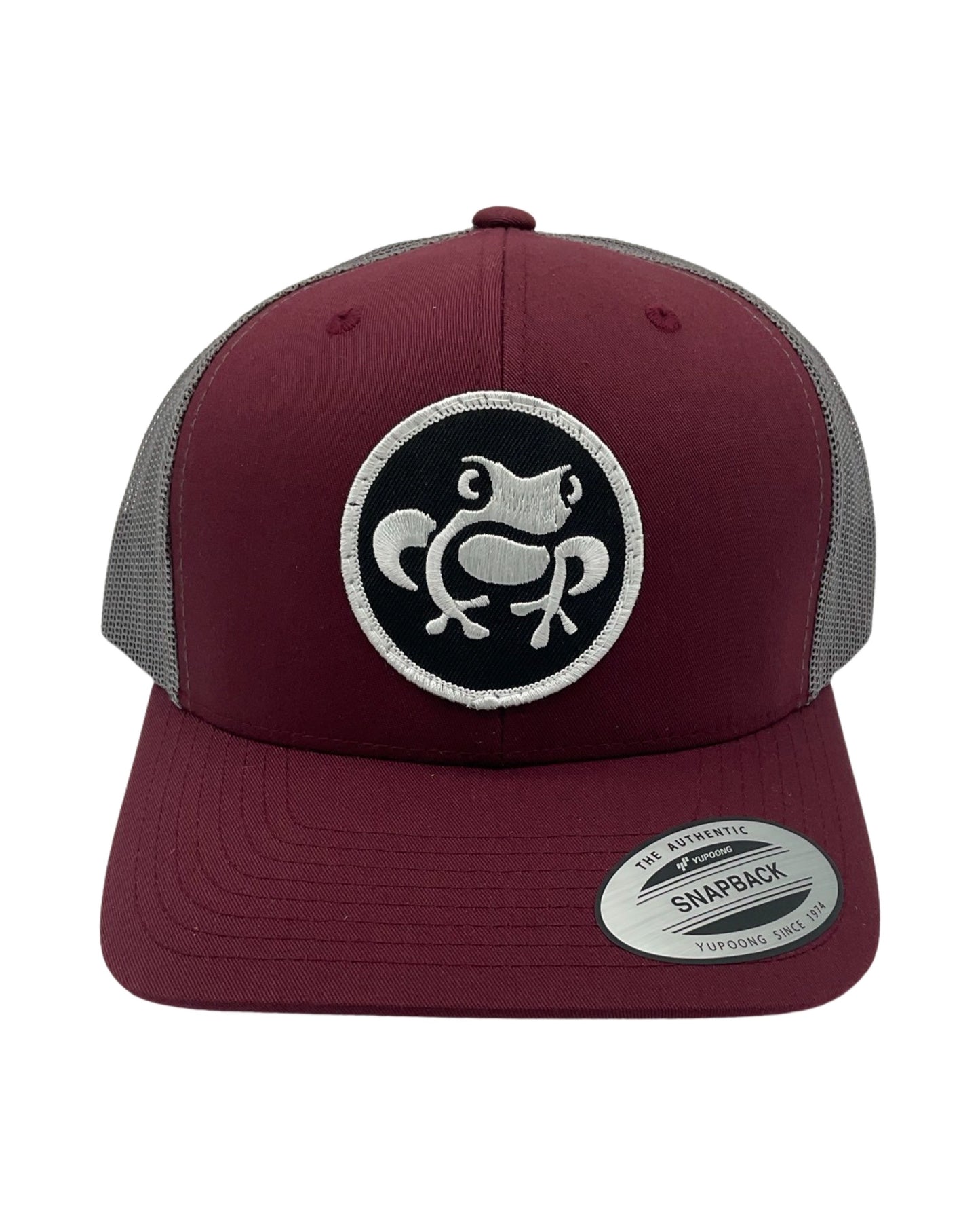 Island Frog Curved Bill - Burgundy/Grey