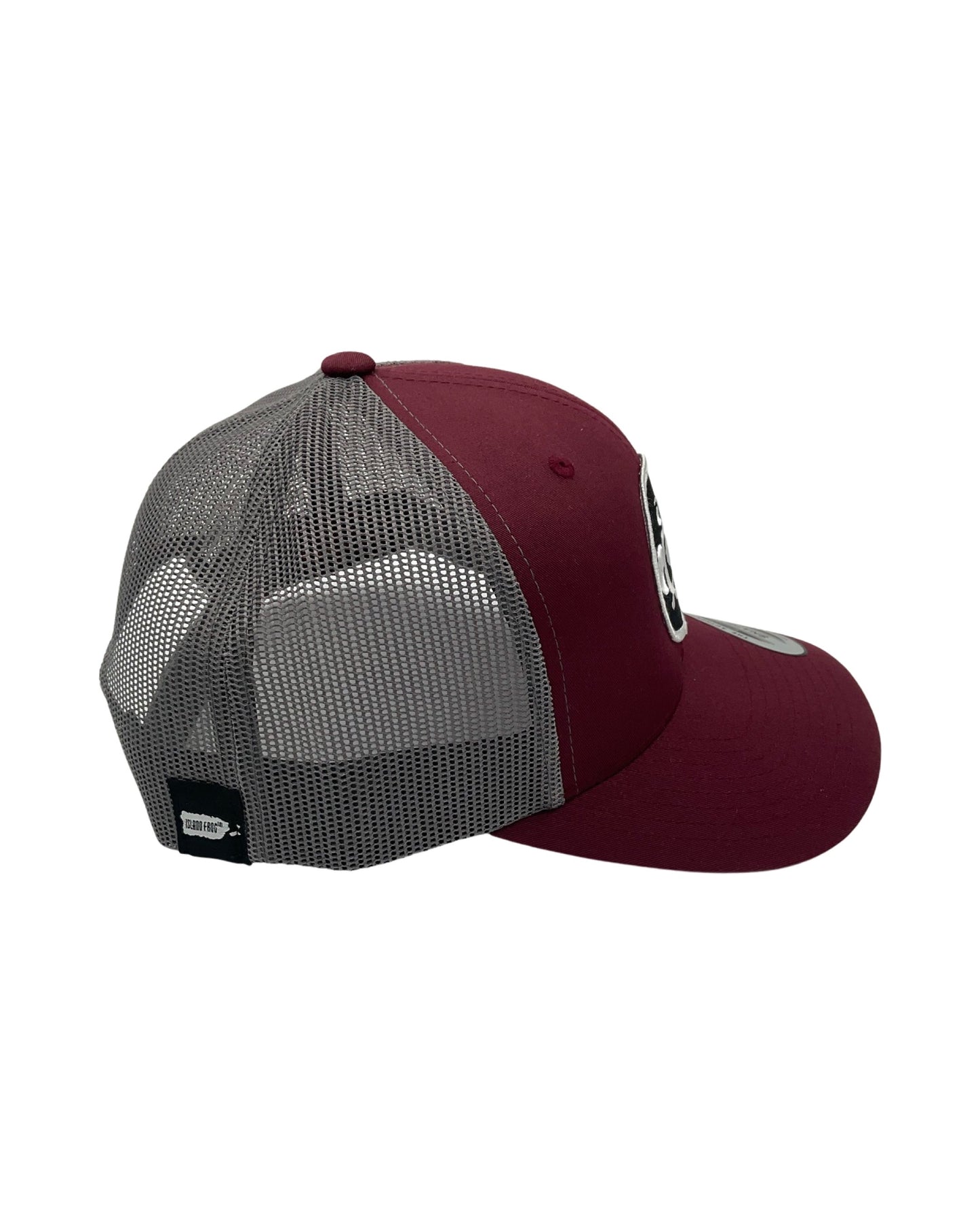 Island Frog Curved Bill - Burgundy/Grey