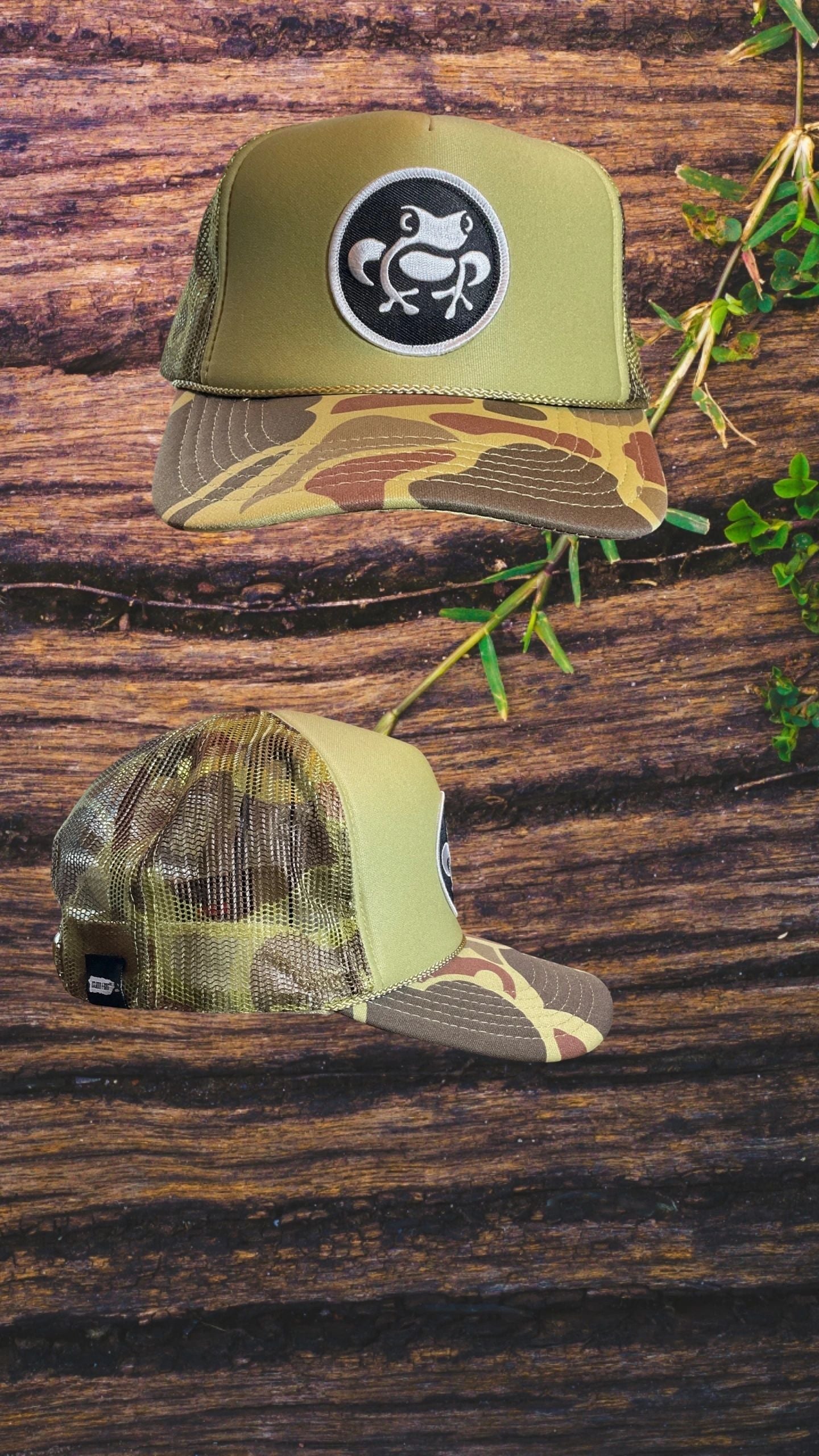 Island Frog Foam Snapback - Camo/Olive/Camo