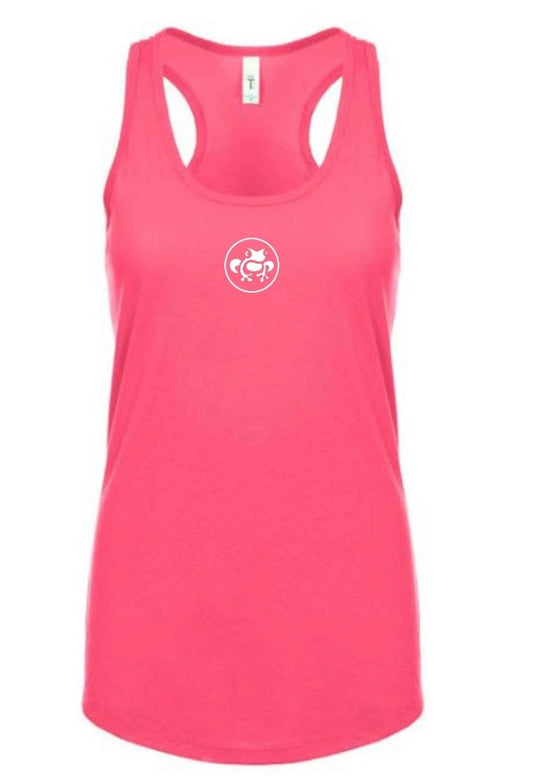 Island Frog Tank Top - Women's Racerback Hot Pink