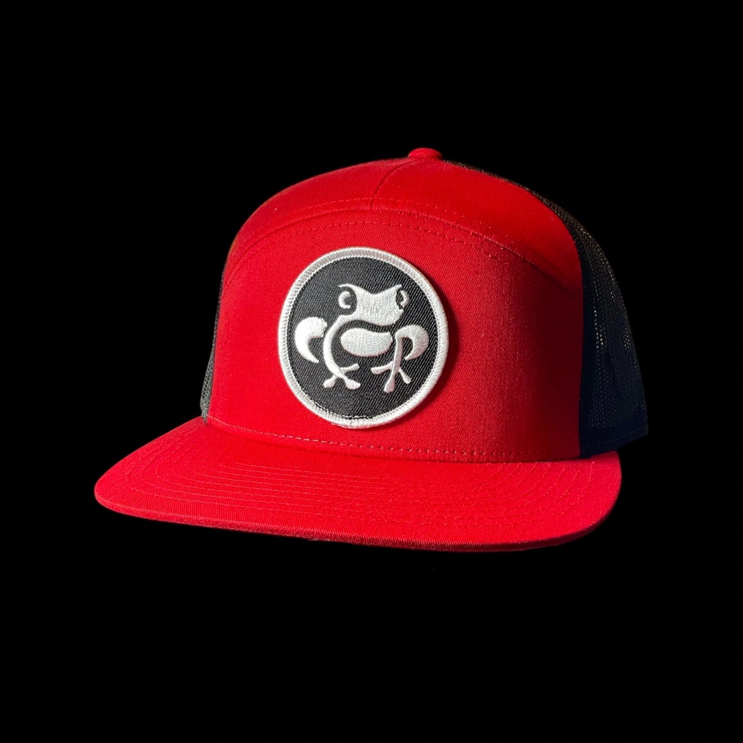 Island Frog Mid Snapback - Red/Red/Black