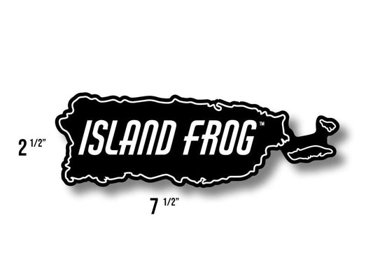 Swag Island Frog 7.5" Island Sticker - Black