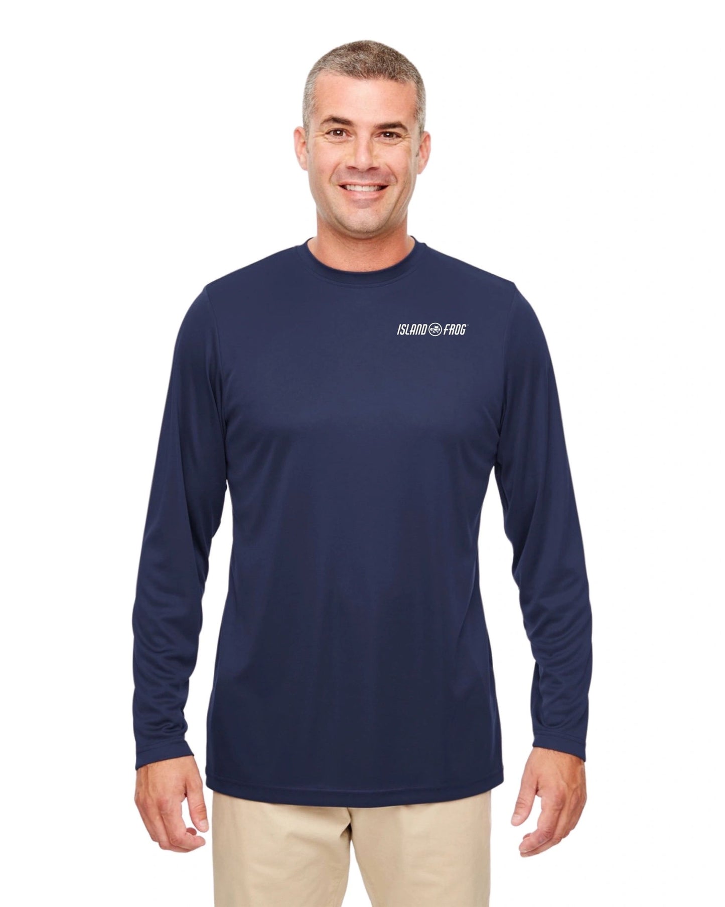 Island Frog UV Protection Cool & Dry Long-Sleeve - Classic Back - Navy